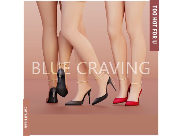 Blue Craving - Choker Straps 16 sims 4 cc blue craving choker straps 3