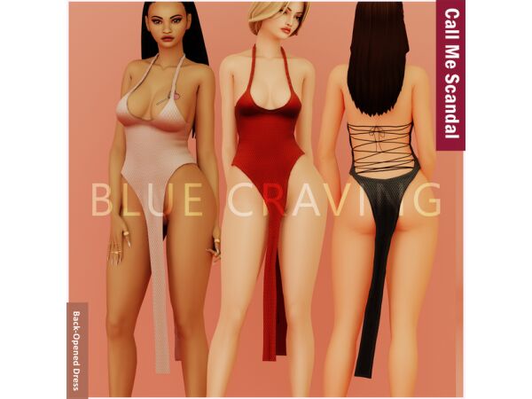 sims 4 cc blue craving front opened skirt 15