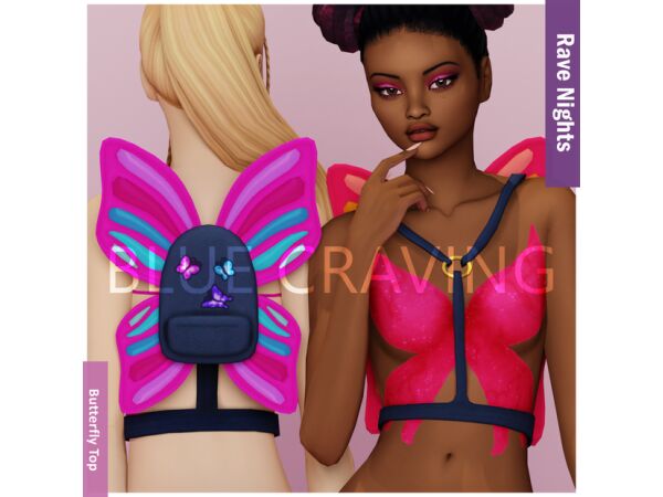 sims 4 cc blue craving front opened skirt 19