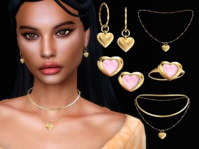 Blushing Love Set by GlitterberryFly Sims 4 CC