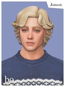Stylish Bo Hair for Men Sims 4 CC