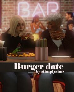 Burger Date by Siimplysims Sims 4 CC