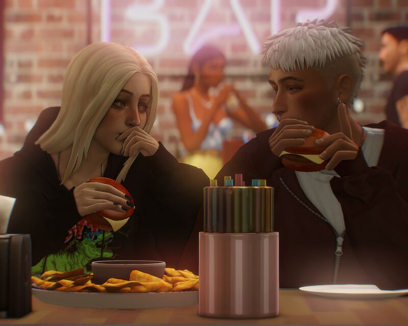 Burger Date by Siimplysims 5 sims 4 cc burger date by siimplysims 5