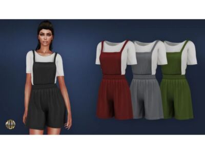 Casual Romper With A T-Shirt Sims 4 CC