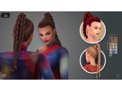 Elegant Celia Hairstyle for Sims 4 Sims 4 CC