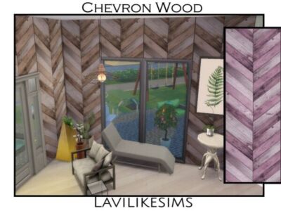 Chevron Wood by Lavilikesims Sims 4 CC