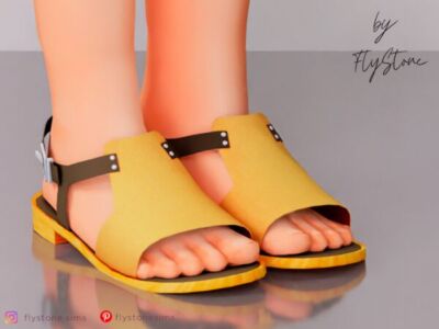 Stylish Child Sandals by Flystone Sims 4 CC