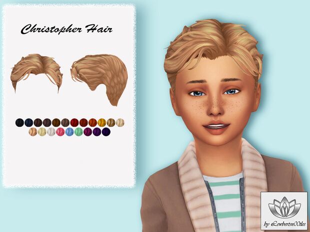 Christopher Hair by Lewbertsn00Tles 3 sims 4 cc christopher hair by lewbertsn00tles 2