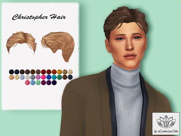 Christopher Hair by Lewbertsn00Tles 2 sims 4 cc christopher hair by lewbertsn00tles 3