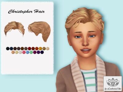 Christopher Hair – Child Version Sims 4 CC