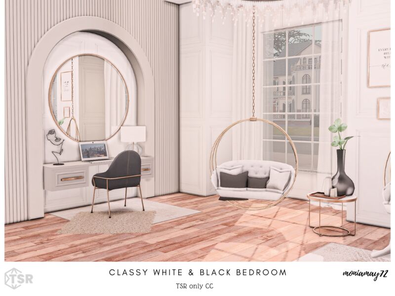 Classy White And Black Bedroom 10 sims 4 cc classy white and black bedroom 4