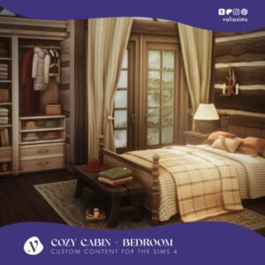 Cozy Cabin Collection – Bedroom Sims 4 CC