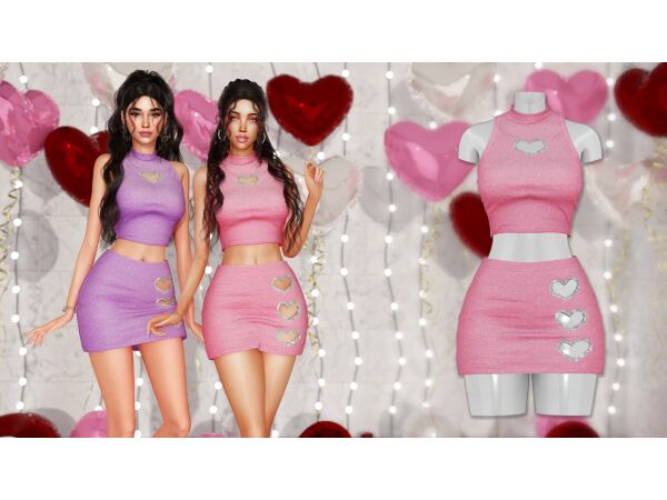 Cutie Clothing Set by Wisteriasims 1 Cutie Clothing Set by Wisteriasims Sims 4 CC