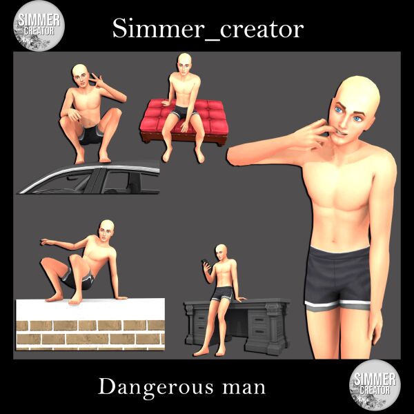 Dangerous Man by Meow_Creator 1 Dangerous Man by Meow_Creator Sims 4 CC