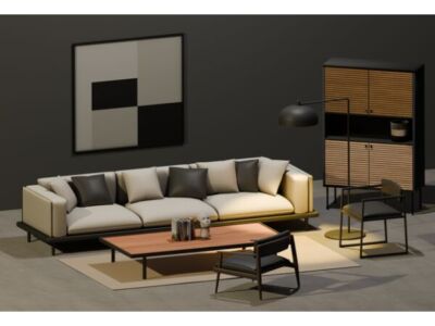 Dark Minimalist Set for Your Living Room Sims 4 CC