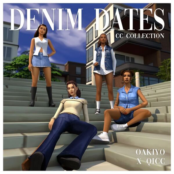 Denim Dates Collaboration 1 Denim Dates Collaboration Sims 4 CC
