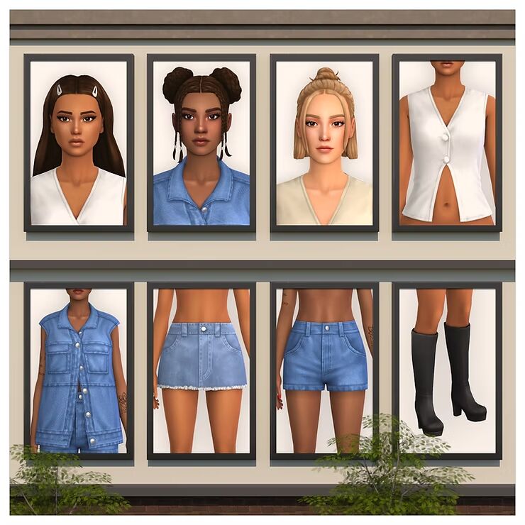 Denim Dates Collaboration 2 sims 4 cc denim dates collaboration by qicc 2
