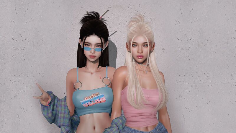 Doux - Clara Hairstyle 2 sims 4 cc doux clara hairstyle 2