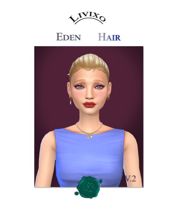 Eden Hairs By Livixo 2 sims 4 cc eden hairs by livixo 3