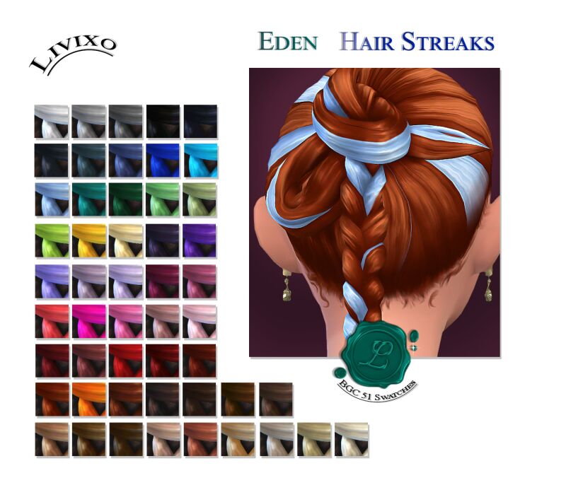 Eden Hairs By Livixo 3 sims 4 cc eden hairs by livixo 4