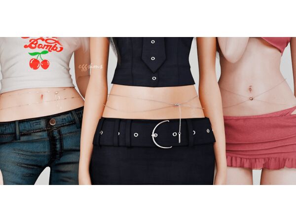 Stylish Waist Chain 06 for Female Sims Sims 4 CC