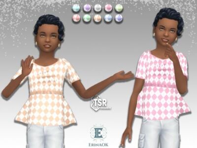 Erinaok Girls Top 040125 Sims 4 CC
