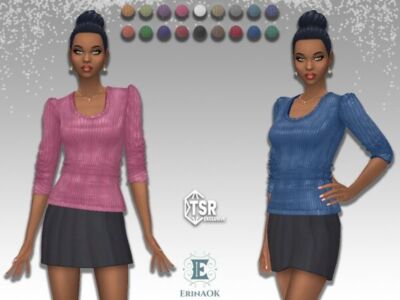 Stylish ErinAOK Women’s Top 040225 Sims 4 CC