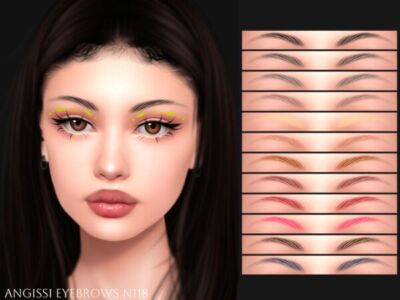 Eyebrows N118 By Angissi Sims 4 CC