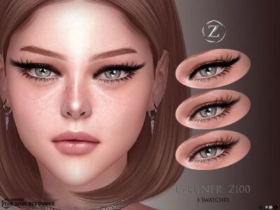 Eyeliner Z100: Perfect Your Look Sims 4 CC