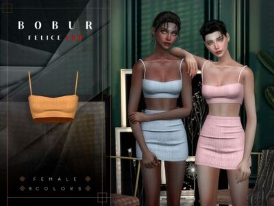 Felice Crop TOP Sims 4 CC