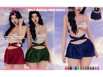 Flirt Bubble Mini Skirt – Lynxsimz Sims 4 CC