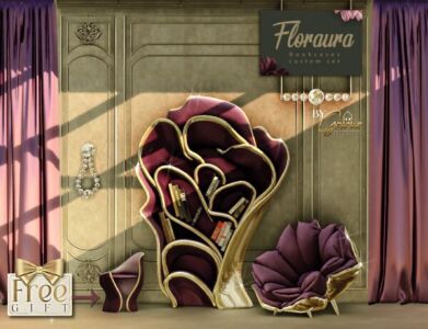 Floraura SET Table Sims 4 CC