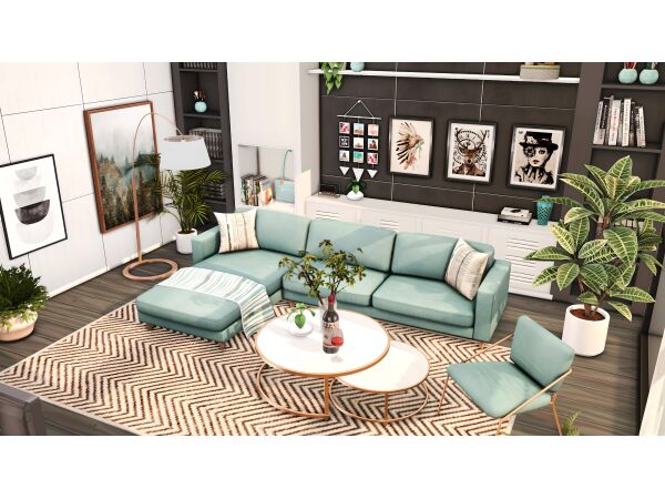 Florenca Living Room Design Sims 4 CC