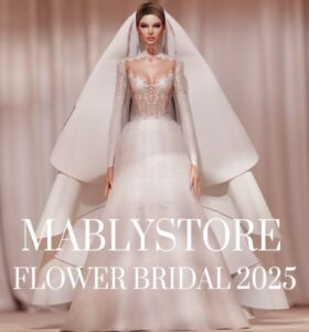 Flower Bridal by Mably Store Sims 4 CC