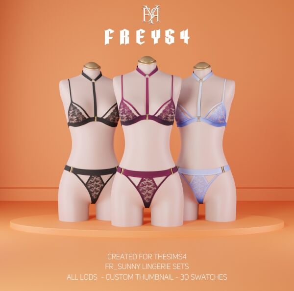 FR_Sunny Lingerie Sets 1 FR_Sunny Lingerie Sets Sims 4 CC