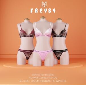 Elegant FR_Vania Lounge Lace Sets Sims 4 CC