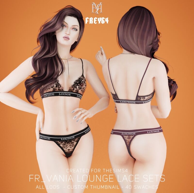 sims 4 cc fr vania lounge lace sets 2
