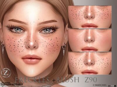 Freckles + Blush Z90 by Zenx Sims 4 CC