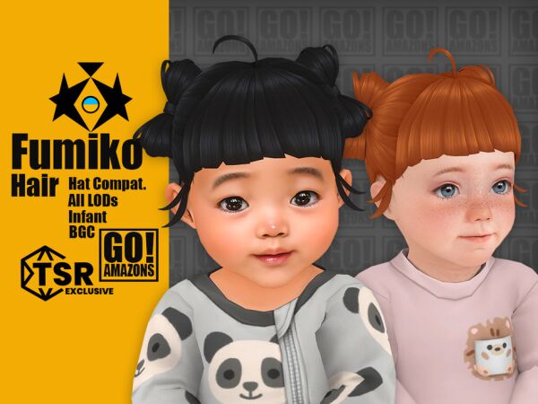 Beautiful Fumiko Hair by Goamazons 1 Fumiko Hair By Goamazons Sims 4 CC