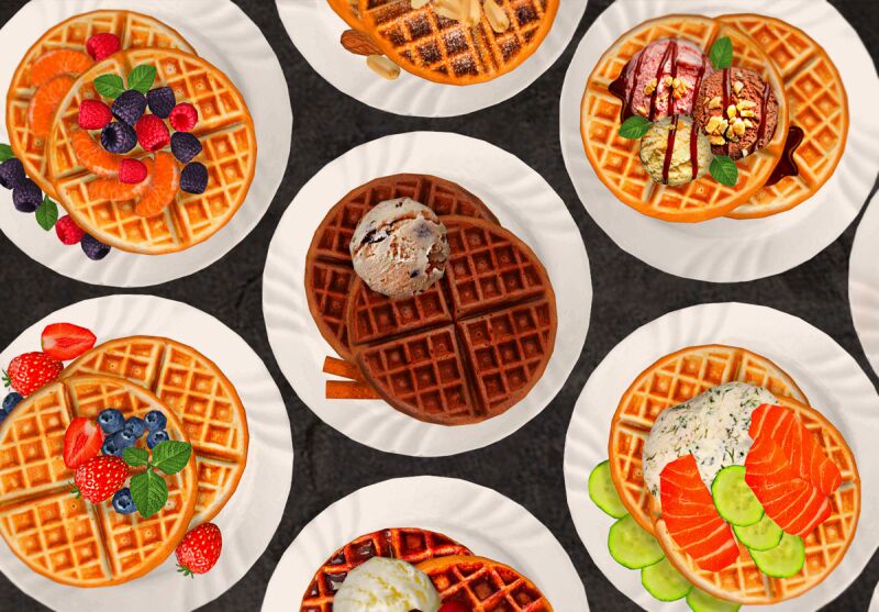 sims 4 cc functional waffle maker by somik severinka 2