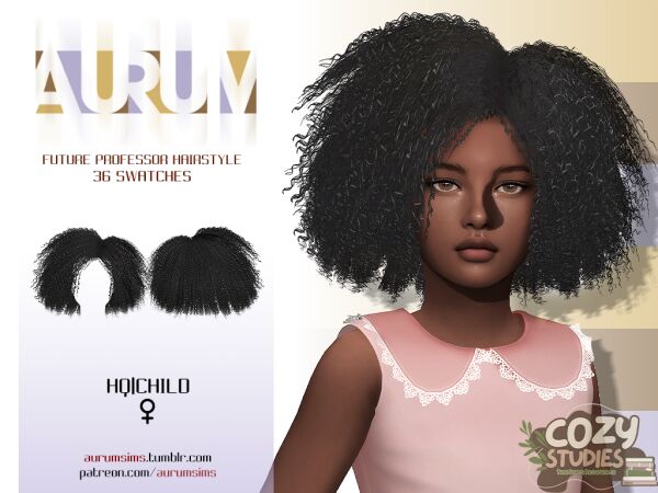 Future Professor Hairstyle for Kids 1 Future Professor Hairstyle for Kids Sims 4 CC