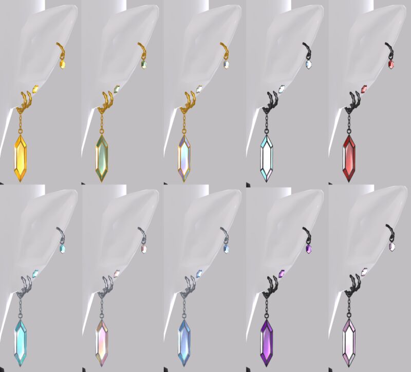 Glimmerstone Earrings: A Dazzling Accessory 2 sims 4 cc glimmerstone earrings by strangegrapefruit 2