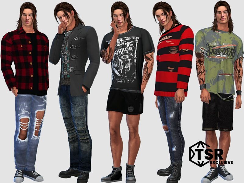Grunge - Kendrick Reed 4 sims 4 cc grunge kendrick reed 2