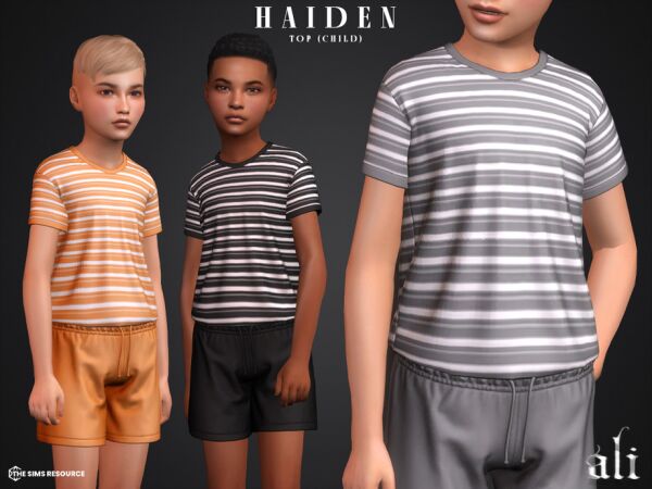 Haiden Top for Kids by ALI1 1 Haiden Top for Kids by ALI1 Sims 4 CC