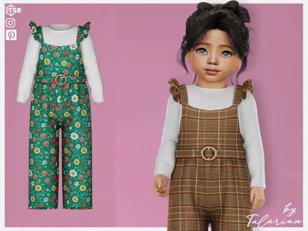 Stylish Hailey Jumpsuit for Toddlers 1 Stylish Hailey Jumpsuit for Toddlers Sims 4 CC