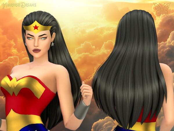 Wonder Woman Hair and Accessories 1 Wonder Woman Hair and Accessories Sims 4 CC