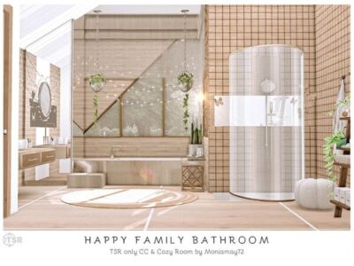 Cozy Family Bathroom Design Sims 4 CC