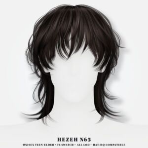 [Hezeh] Hair No.65 Sims 4 CC