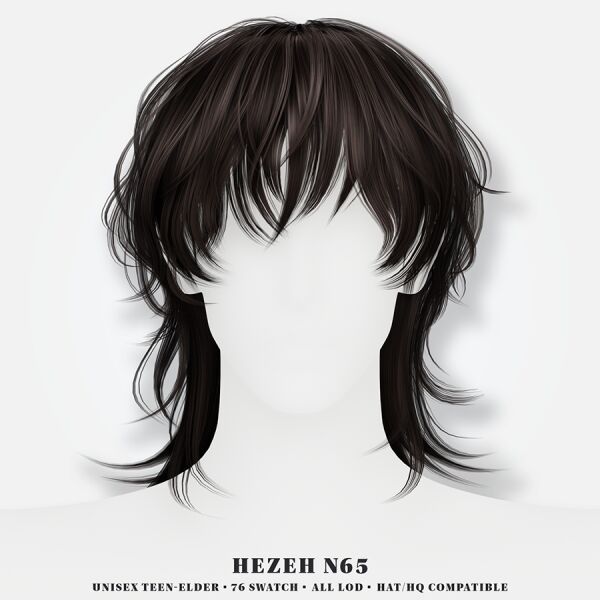 [Hezeh] Hair No.65 Sims 4 CC