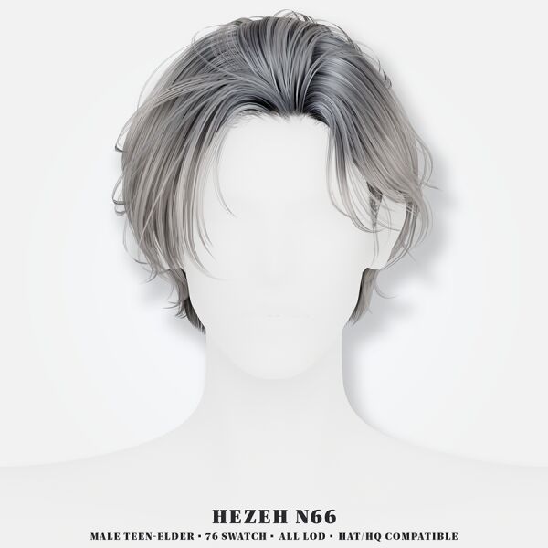 [Hezeh] Hair No.66 Sims 4 CC